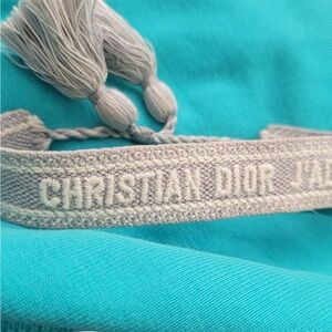 🩶🤍Christian Dior J’Adior Friendship Bracelet — Light Tonal Embroidery 🤍🩶